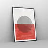 Gerahmtes Poster - Schwarzer Rahmen - Abstraktion Weiß-Rot Produktbild-Vorschau 8