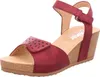 Rieker Damen V8355-35 Plateausandalen bordeaux (Größe: 39)- Produktbild-Vorschau 1