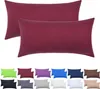 set di 2 copricuscini 100% cotone 40x60 cm rosso bordeaux Anteprima dell’immagine prodotto 8