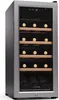 A modern wine cooler with multiple shelves, displaying bottles of wine. Náhľad obrázku produktu
