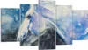 Bild auf Leinwand - Leinwandbild - 5 Teile - Pferd Aquarell Produktbild-Vorschau 1