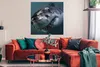 MuchoWow® Poster Hai - Weiß - Wasser 100x100 cm - Produktbild-Vorschau 2