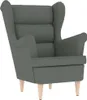 vidaXL Sessel mit Fußhocker Dunkelgrau Stoff Produktbild-Vorschau 7