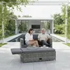 Mucola Gartenmöbel Polyrattan Lounge Sessel Sofa Bank Tisch Produktbild-Vorschau 4