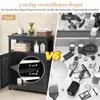 A collage showing a "before" and "after" of a bathroom cabinet, with the "before" side depicting a messy countertop and the "after" side showing an organized cabinet. Voir les images du produit