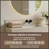 S'AFIELINA Specchio Bagno LED Rotondo 70 cm, Cornice Anteprima dell’immagine prodotto 7