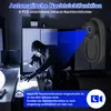 A burglar is shown being illuminated by a flashlight while a small camera with a blue light beam is visible. Produktbild-Vorschau