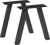 Two black metal table legs are shown against a white background. Podgląd zdjęcia produktu