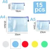 15 Stück Dokumententasche A4+A5+A6,Wasserdichte Mesh Produktbild-Vorschau 2