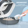 Kočičí záchod PawHut s víkem, včetně pedálu pro Náhled obrázku produktu 5