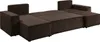 A brown sofa bed is shown from a side-angle on a white background. Produktbild-Vorschau