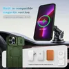 A phone case and accessories are displayed on a car dashboard, with a phone charging on a magnetic mount. Náhled obrázku produktu