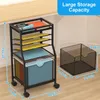Rolling File Cart - 6-lagiger Büro Organizer auf Rollen Produktbild-Vorschau 2