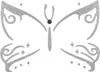 Oblique Unique Schmetterling Gesicht Sticker Set Produktbild-Vorschau 3
