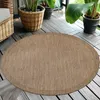 Teppium Tapis intérieur extérieur rond 200 cm marron uni Voir les images du produit 2