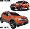 A collage showing a Dacia Duster car before and after the installation of J&J Automotive accessories. Náhľad obrázku produktu