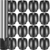 16x Stuhlbein Kappen 12-16mm Mit Filz Schwarz Bodenschutz Produktbild-Vorschau 1