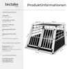 tectake® box doppio per il trasporto di cani con parete Anteprima dell’immagine prodotto 5