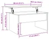 vidaXL Couchtisch Artisan-Eiche 80x50,5x41,5 cm Produktbild-Vorschau 6