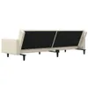 Schlafsofa 2-Sitzer mit 2 Kissen Creme Samt Produktbild-Vorschau 6