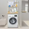 A washing machine stand with shelves and laundry supplies. Podgląd zdjęcia produktu