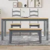 vidaXL Esstisch PANAMA Grau 160x80x75 cm Massivholz Kiefer Produktbild-Vorschau 2
