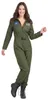 y Kampfpilotin Overall für Damen Karneval khaki M Produktbild-Vorschau 2