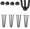 Tischbeine 4er-Set Hairpin 30 cm Haarnadelbeine Schwarz Produktbild-Vorschau 7