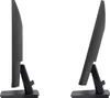 Two side views of a black computer monitor on a white background. Produktbild-Vorschau