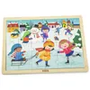 VIGA Holzpuzzle Winter 24 Teile Produktbild-Vorschau 3
