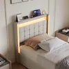 INONEFT Polsterbett 90x200 mit Stauraum, Jugendbett mit LED Produktbild-Vorschau 5