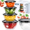 Glasschüssel-Set mit Deckeln, 4 Größen, platzsparend Produktbild-Vorschau 8