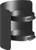 Ø 150 mm Ofenrohr Strahlungsschutz - 25 cm - schwarz Produktbild-Vorschau 1