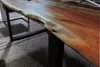 Esstisch Baumkante massiv Akazie nussbaum 160 x 85 schwarz Produktbild-Vorschau 5