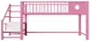Hochbett 90 x 200 cm aus Metall mit Stauraumleiter – Produktbild-Vorschau 9