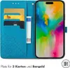 imoshion Custodia pieghevole Mandala iPhone 16 - Turchese Anteprima dell’immagine prodotto 3