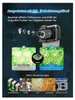 Marketing image showing a smartphone microscope with a CPL filter and examples of its use. Produktbild-Vorschau