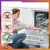 A woman is loading dishes into a dishwasher, with inset images showing how to properly load a plate. Anteprima dell’immagine prodotto