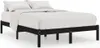 vidaXL Postel z masivu černá borovice 140x190 cm Náhled obrázku produktu 1