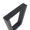 A single black metal table leg with pre-drilled holes for mounting. Náhled obrázku produktu