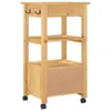 vidaXL Küchenwagen MONZA 48x40x88,5 cm Massivholz Kiefer Produktbild-Vorschau 7