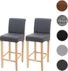Two gray bar stools with wooden legs are shown against a white background. Produktbild-Vorschau