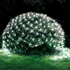 A bush decorated with white net lights at night. Náhled obrázku produktu