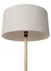 Rustykalna lampa podłogowa drewniana z abażurem w kolorze Podgląd zdjęcia produktu 7