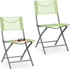 sedie pieghevoli relaxdays verdi, 2 pezzi. Anteprima dell’immagine prodotto 1