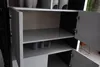 Designer Schwarz-Weißer TV-Lowboard Wandschrank  Holz Möbel Produktbild-Vorschau 2