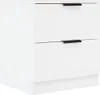 vidaXL Comodini 2 pezzi. Materiale a base di legno bianco Anteprima dell’immagine prodotto 4