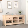 vidaXL Botník 110x38x45,5 cm z masivního borovicového dřeva Náhled obrázku produktu 11