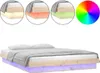 Massivholzbett mit LEDs 160x200 cm Produktbild-Vorschau 4