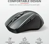 A marketing image of a wireless mouse with feature callouts. Produktbild-Vorschau